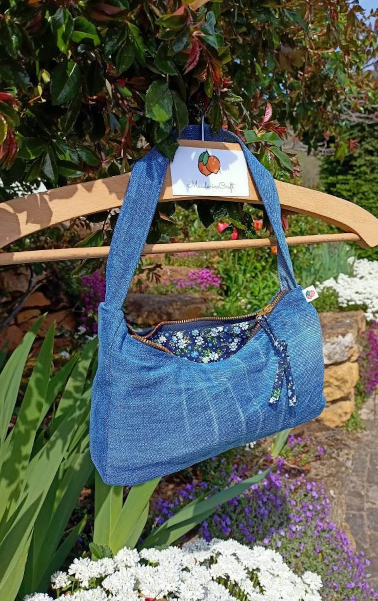 Shoulder bag en jean doublé liberty