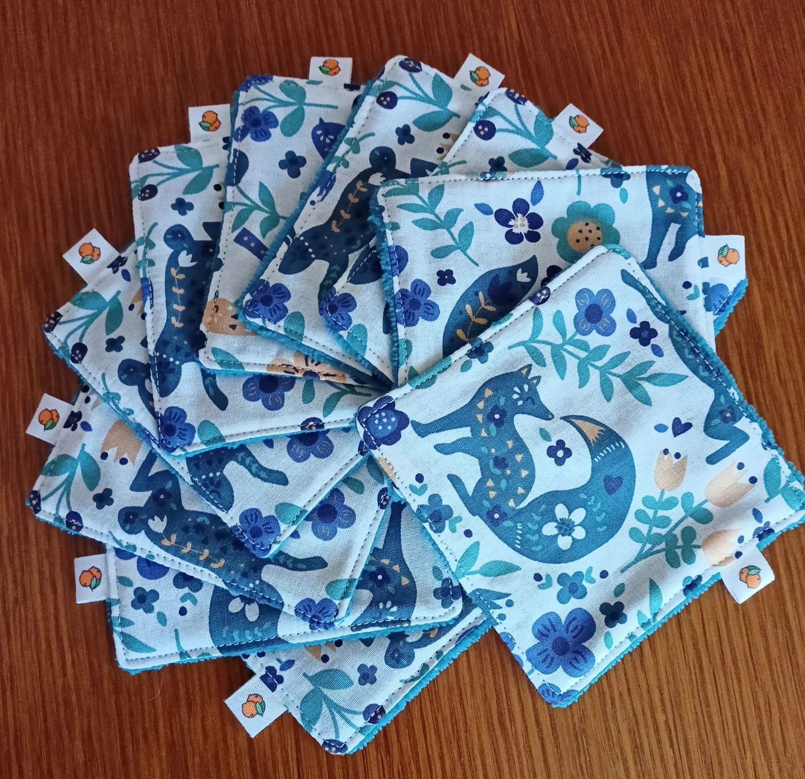 Lingettes démaquillantes ou pour bébé, tissu au choix et éponge Bambou Oeko-tex