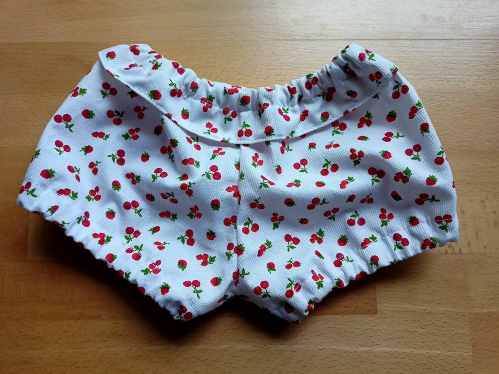 Bloomer bébé, en piqué de coton imprimé cerises ou liberty