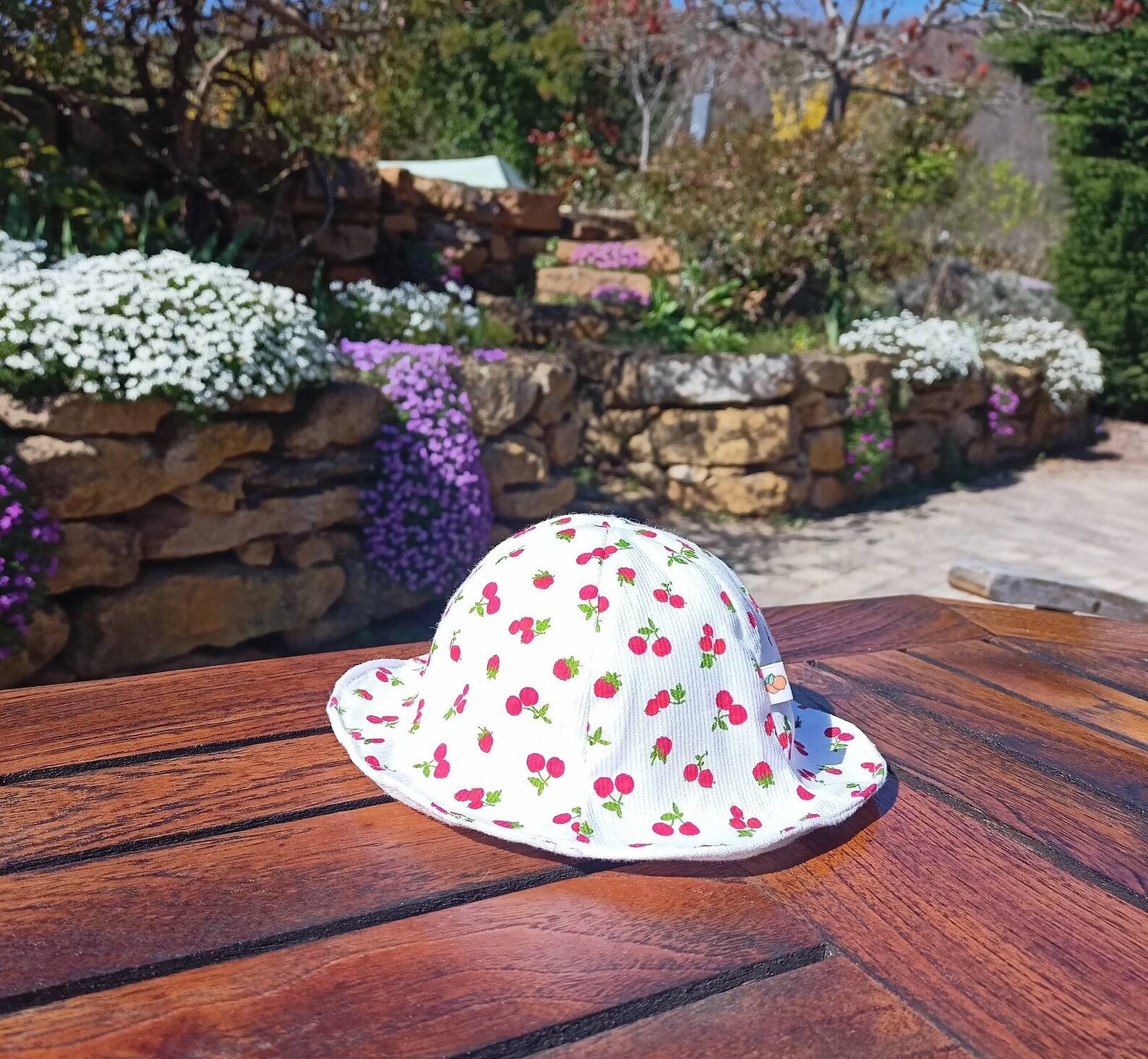 Bloomer bébé, en piqué de coton imprimé cerises ou liberty