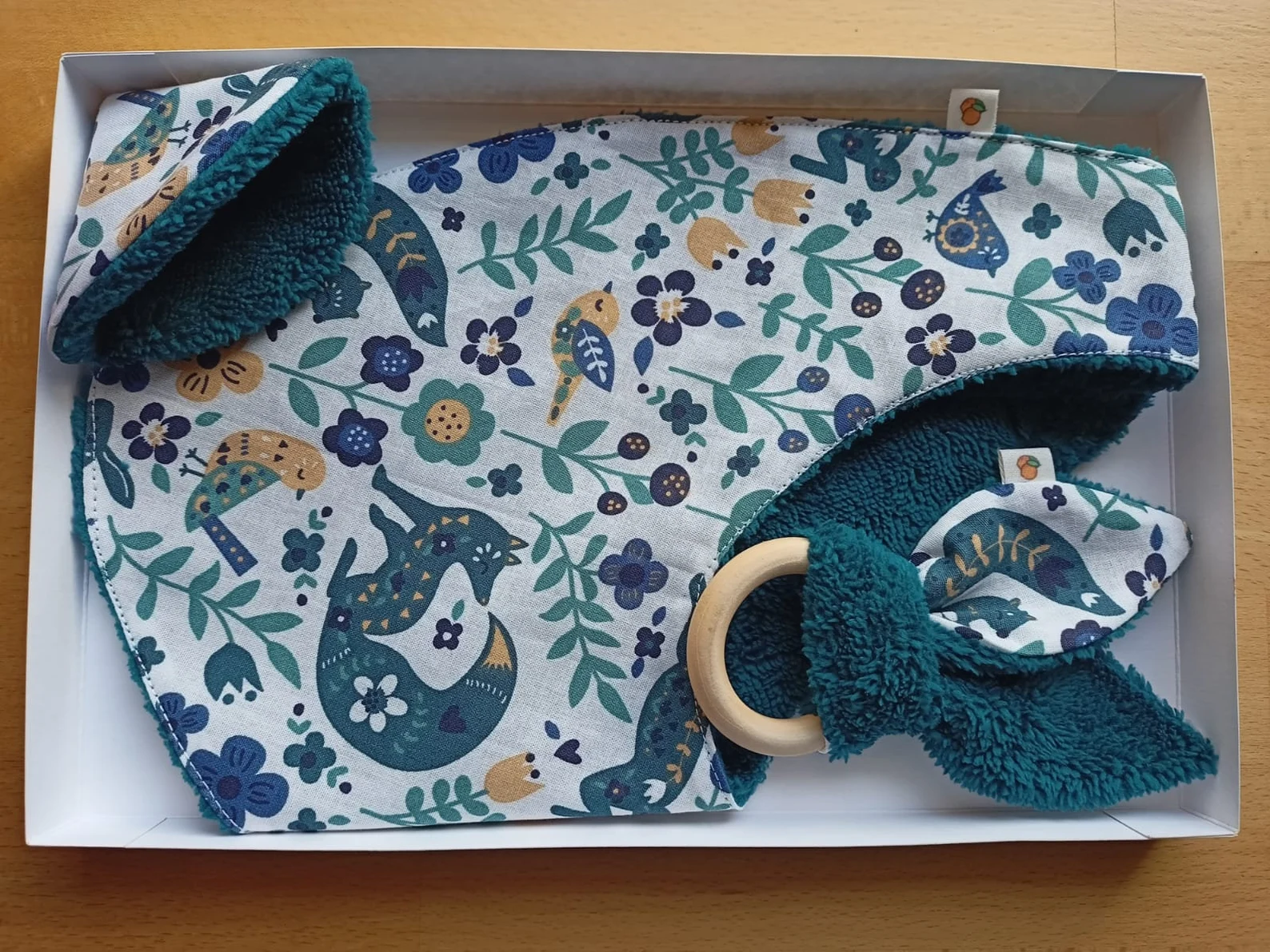 Tipis pare pipi, Eponge bambou et Cretonne Renard bleu