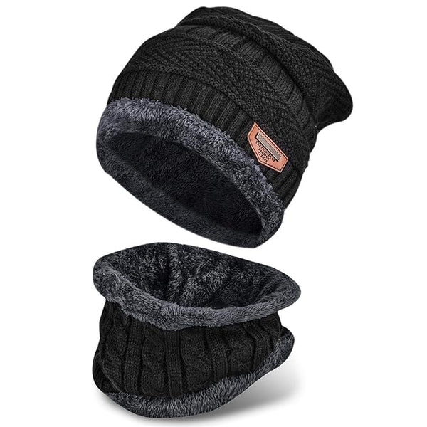 2 PCS Winter Beanie Hat Scarf Set