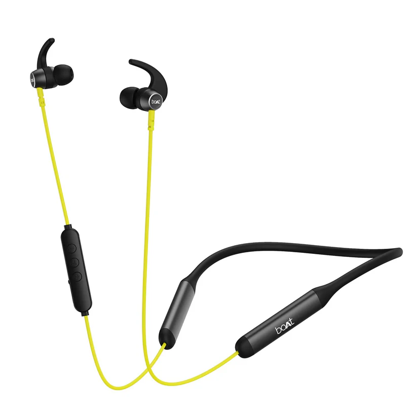 boAt R4 Pro in-Ear Bluetooth Neckband with 60HRS Playtime, ASAP Charge, ENx Tech, Signature Sound, BT v5.2, Dual Pairing, IPX5, with Mic (Blazing Yellow)