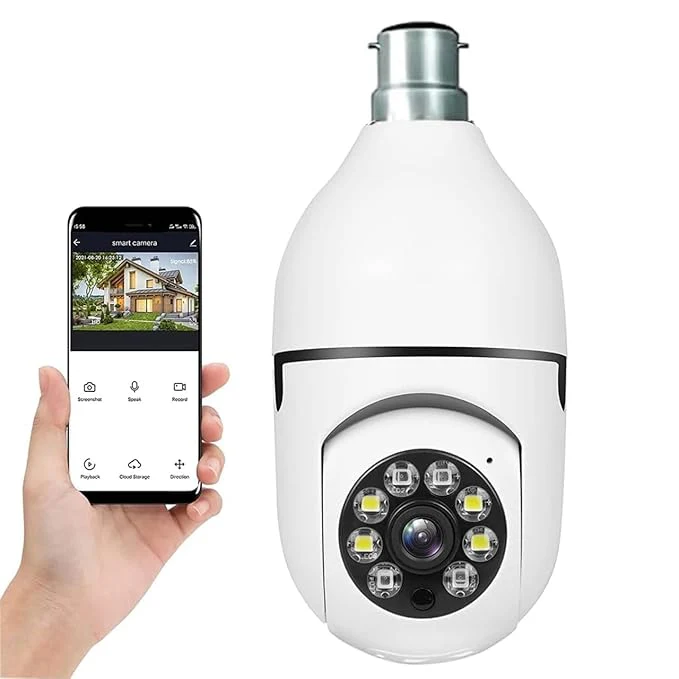 Bulb Camera 360 FULL HD 1080P & Colorful Night Vision PTZ Camera