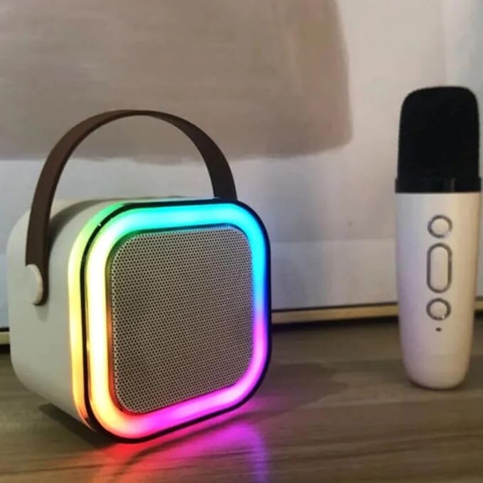  K12 LED Color-Changing Karaoke Microphone 48W Bluetooth Party Speaker with 16W Bluetooth Speaker Best Gift for Anyone