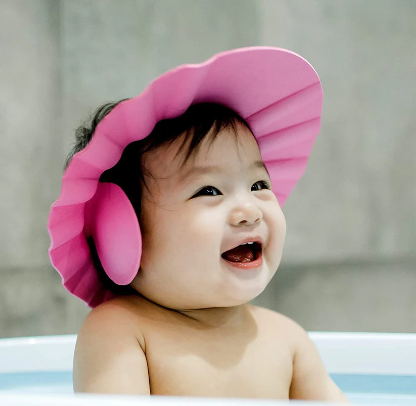 Safe Soft Bathing Baby Shower Hair Wash Cap