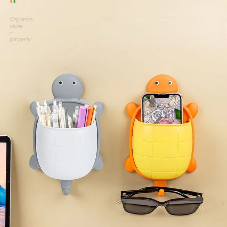Wall Mounted Turtle Toothbrush & Multipurpose Holder