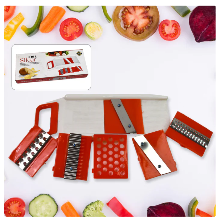 6 in 1 Vegetables Slicer, Cutter and Fruit Dicer Grater (1 Set)