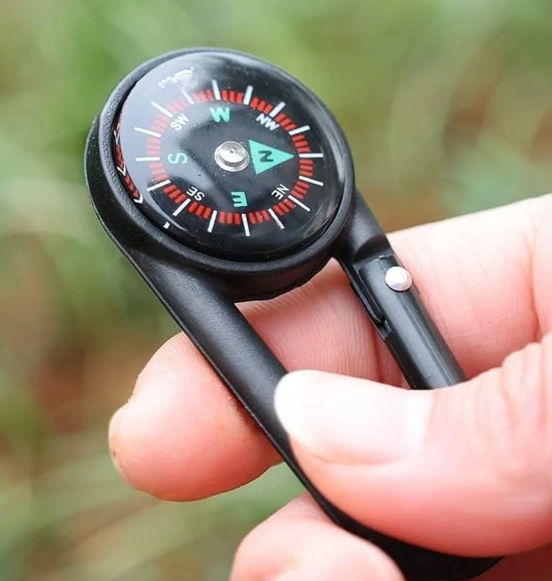 Clip Snap Hook Mini Compass (1 Pc / Mix Design)