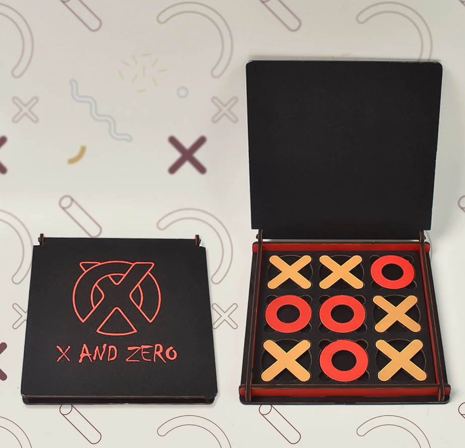 X & Zero Wooden Board Game (1 Set)