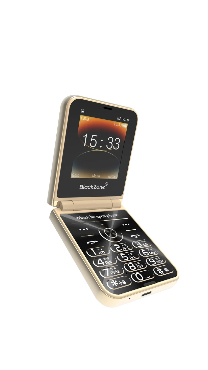 BlackZone BZ FOLD Features Flip Phone with 2.4 Inch Vibration Display Dual SIM