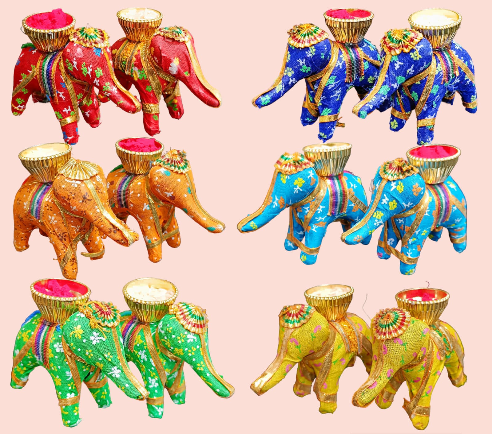 Elephant Roli Chawal Holder Set