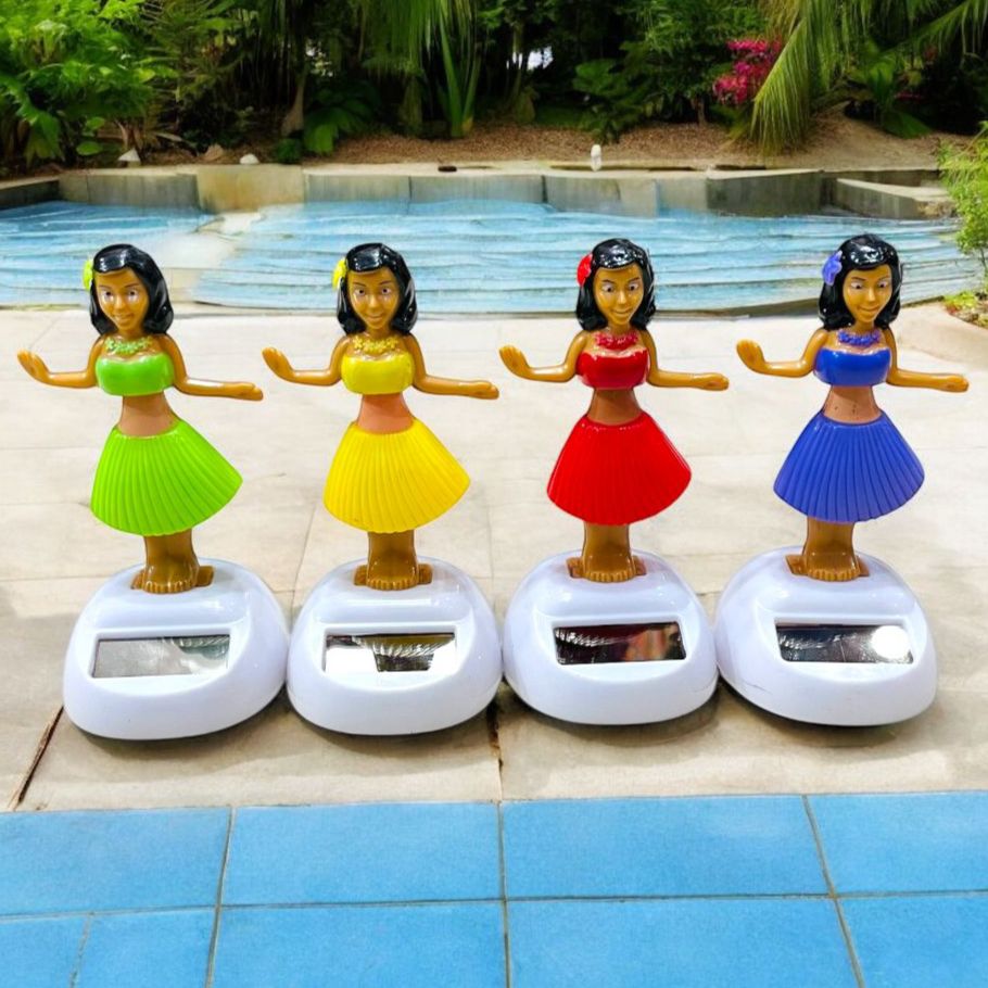 Dancing Girl Solar Car Dashboard Showpiece