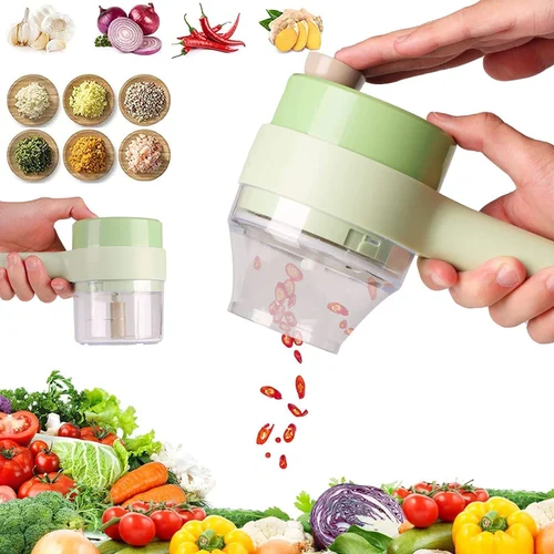 Electric Handheld Cooking Hammer Vegetable Cutter Set Food Chopper Multifunction