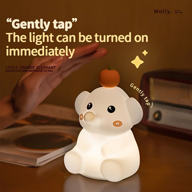 Baby Elephant Cute Silicon Multifunction Lamp