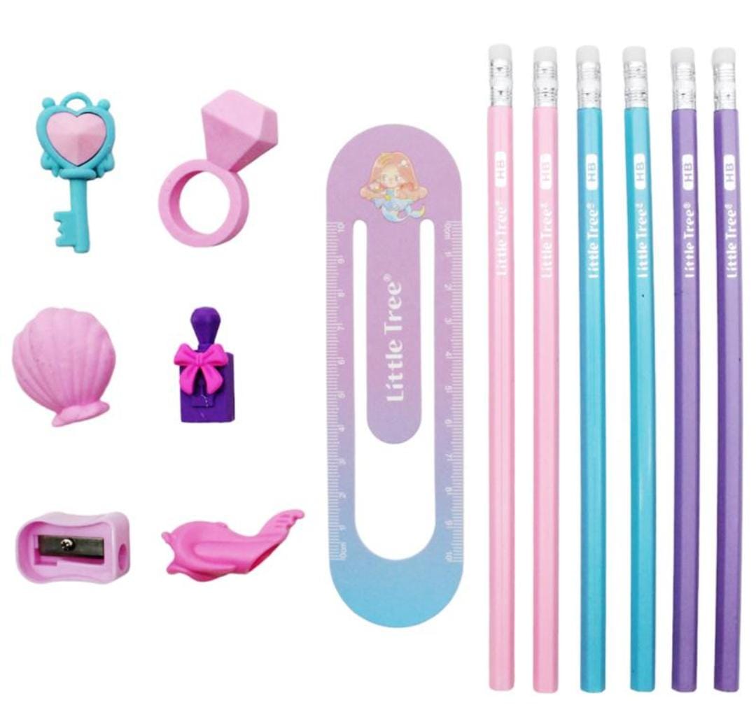 Pencil and Eraser set in a box packing