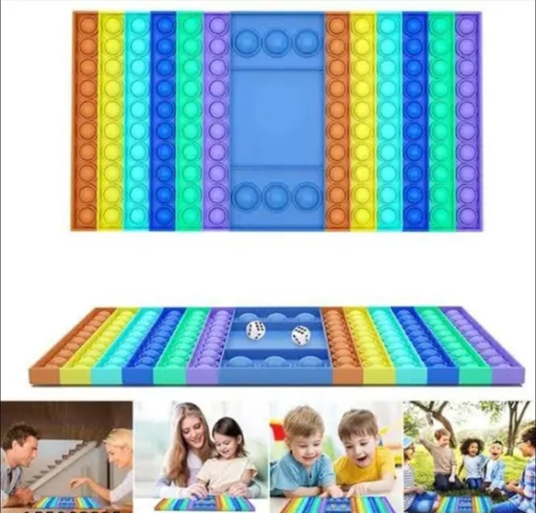  Big Pop Game Fidget Toy, Pop Rainbow Chess Board Fidget Popper Toy
