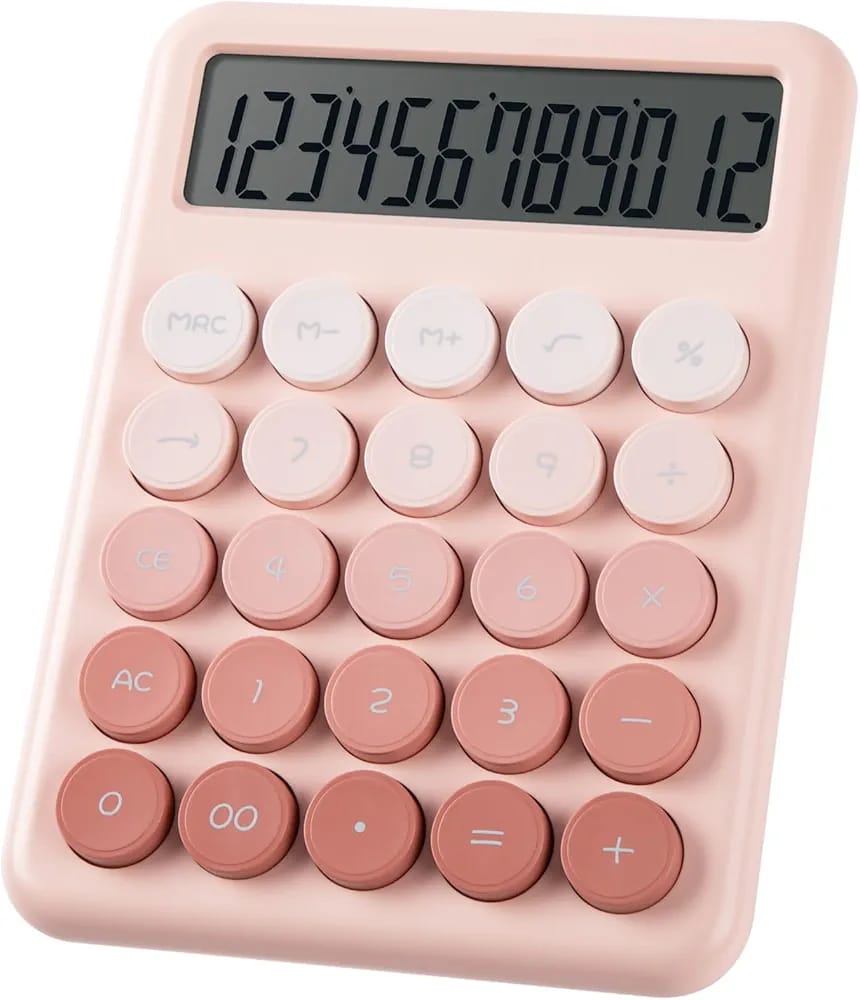 Desk Cute Pink Calculator with Big Buttons