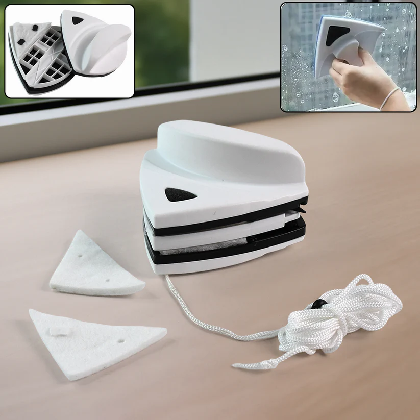  DOUBLE FACE GLASS CLEANER WINDOW SQUEEGEE, MAGNETIC WINDOW WASHING EQUIPMENT