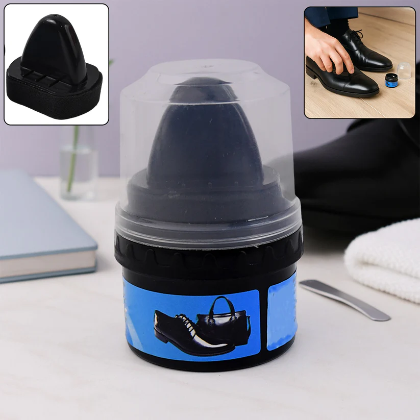 Instant Shoe Shine Sponge with Liquid Polish