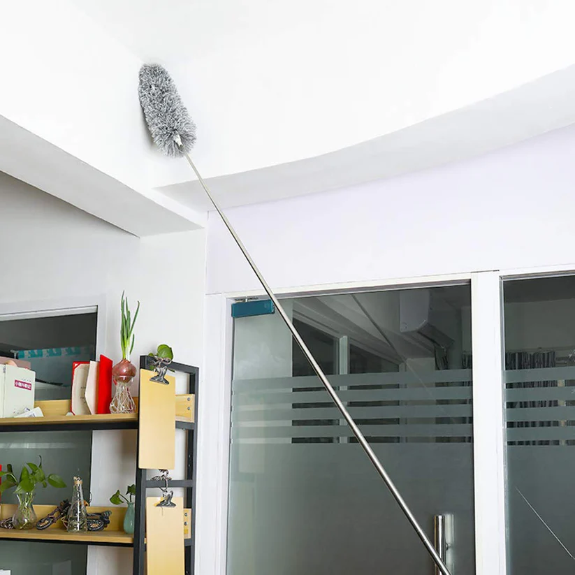  Microfiber Dusters for Cleaning, Telescoping Feather Duster with 100 inches Extendable Handle Pole