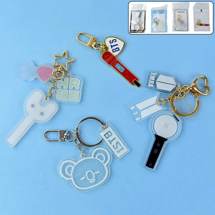 Cute Acrylic and Metal Keychains