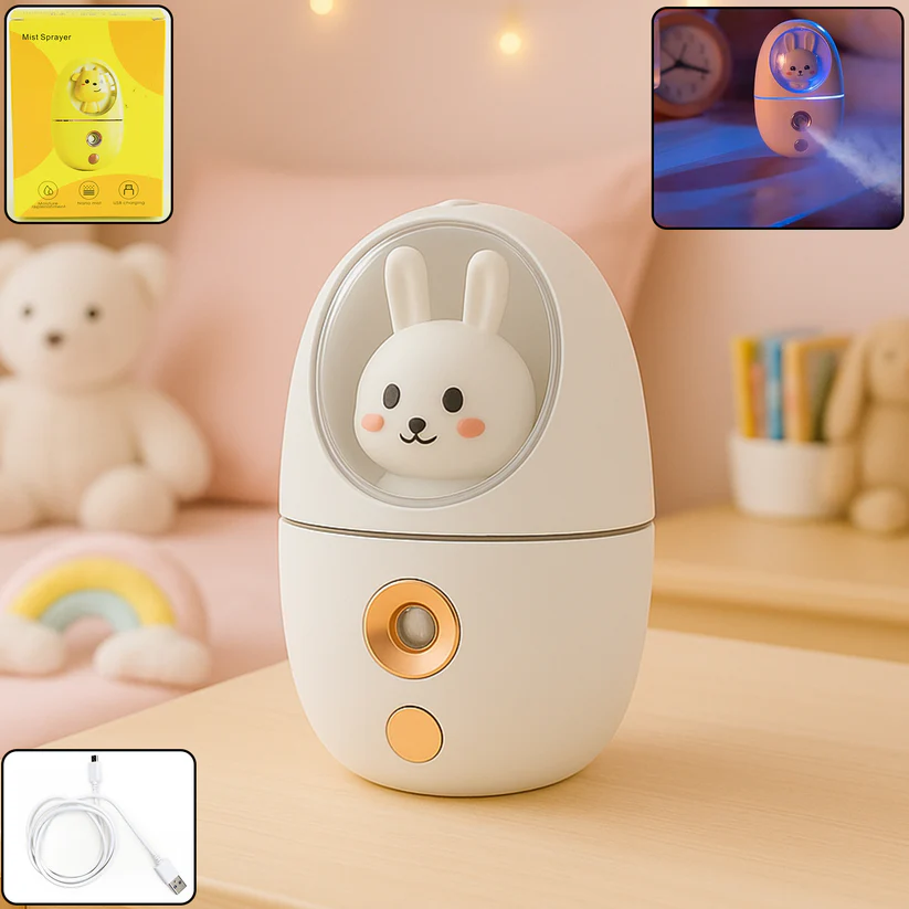  USB Rechargeable Bunny Design Mini Humidifier & Mist Sprayer