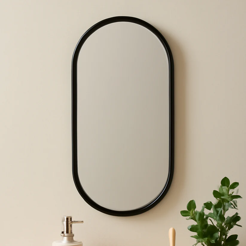 Modern Oval Wall-Mounted Bathroom Mirror