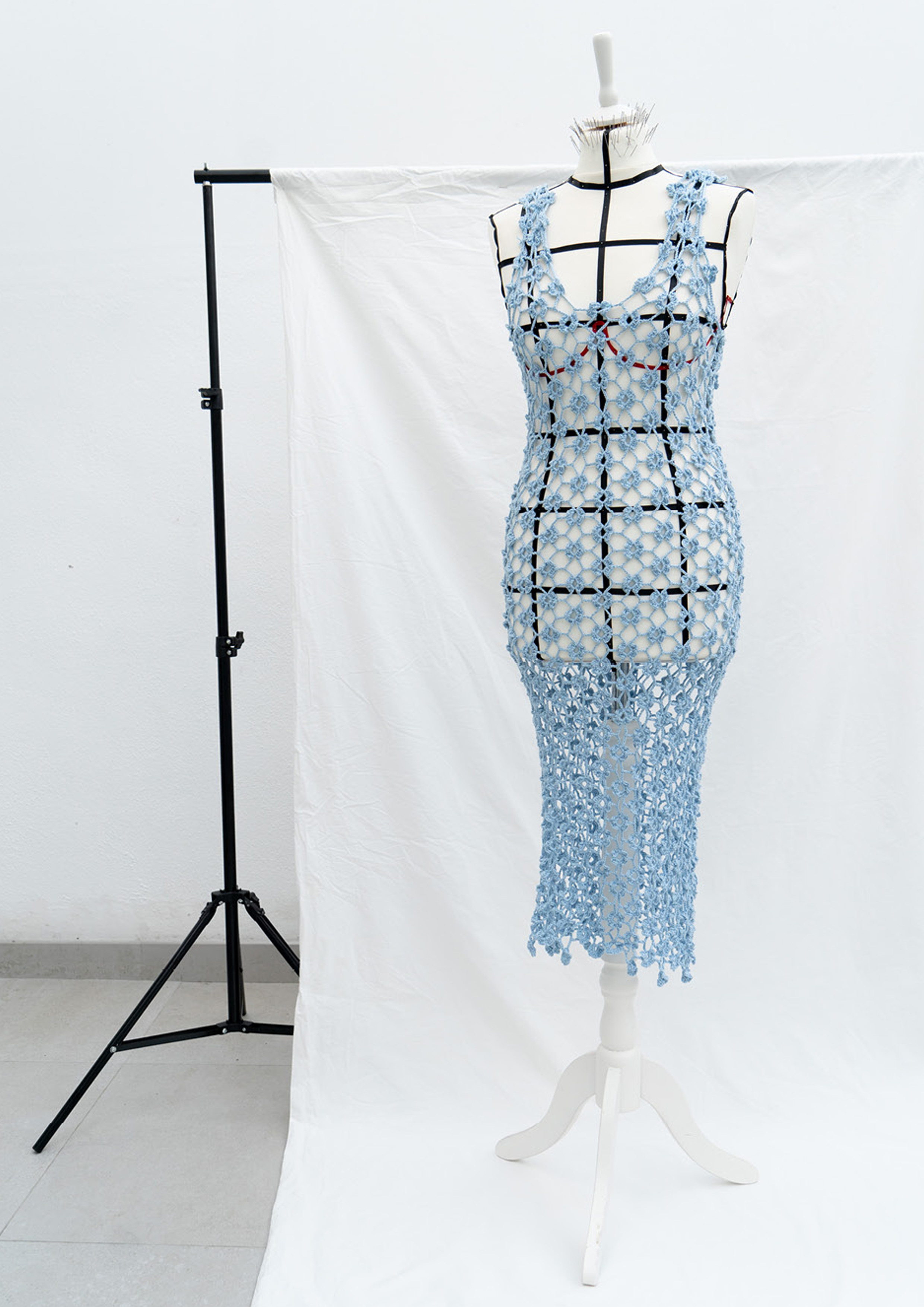 Vestido crochet flower 