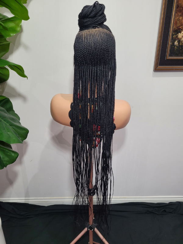 Half Up Half Down Braided Wig Full 360 Lace