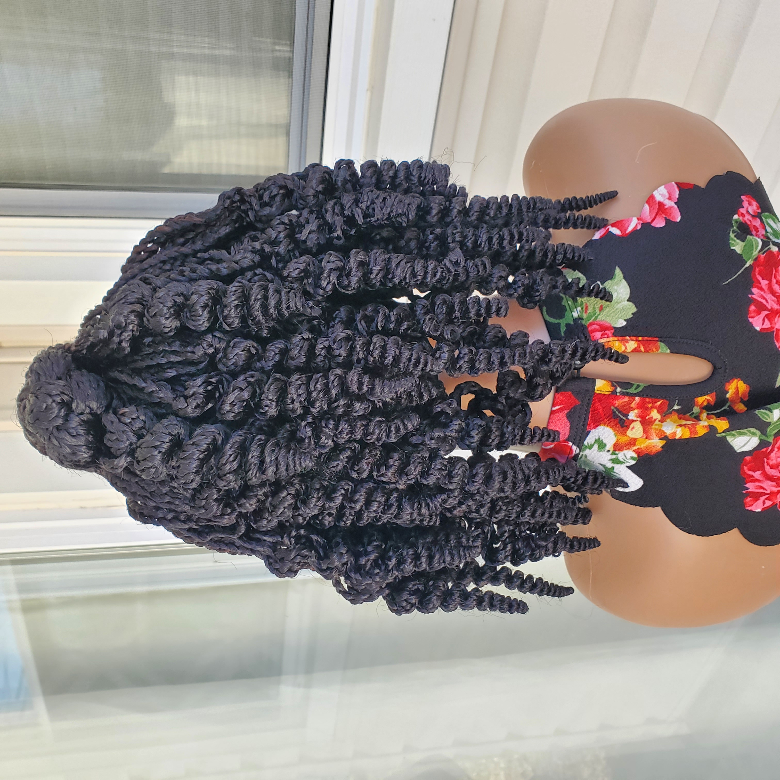 Short Curly Boho Braided Lace Wig 13x5 Lace Front 12" Bob Wig Easy Summer Style 