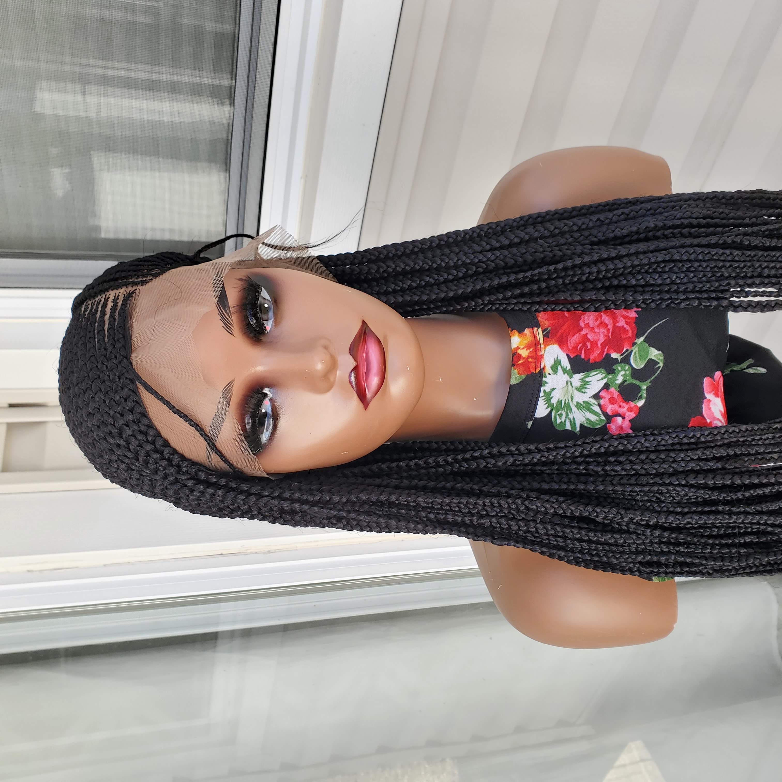 Sidepart Cornrow Pattern Full Lace Wig 