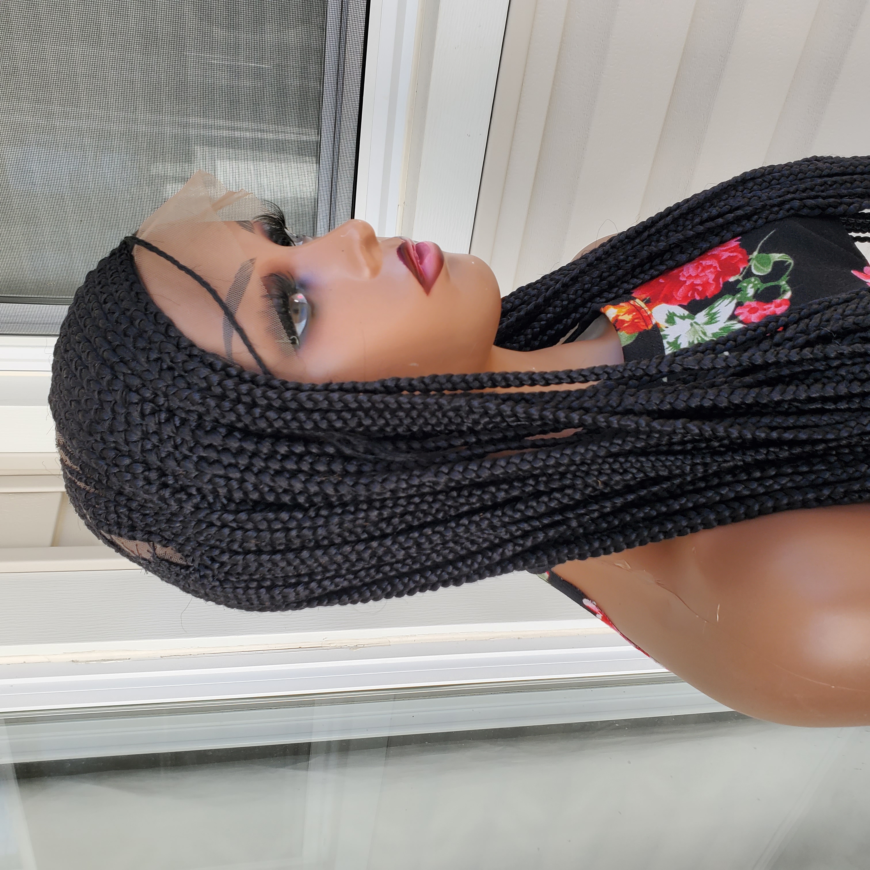 Sidepart Cornrow Pattern Full Lace Wig 