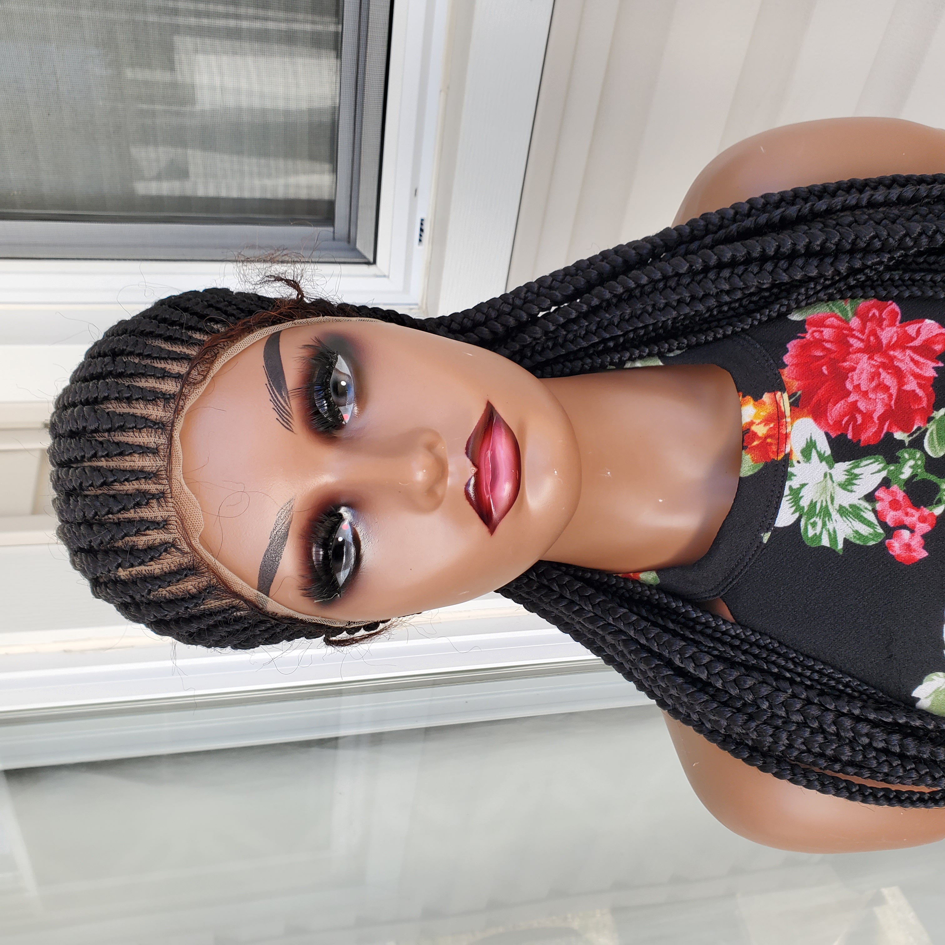 Medium Sized Cornrow Lace Front Wig