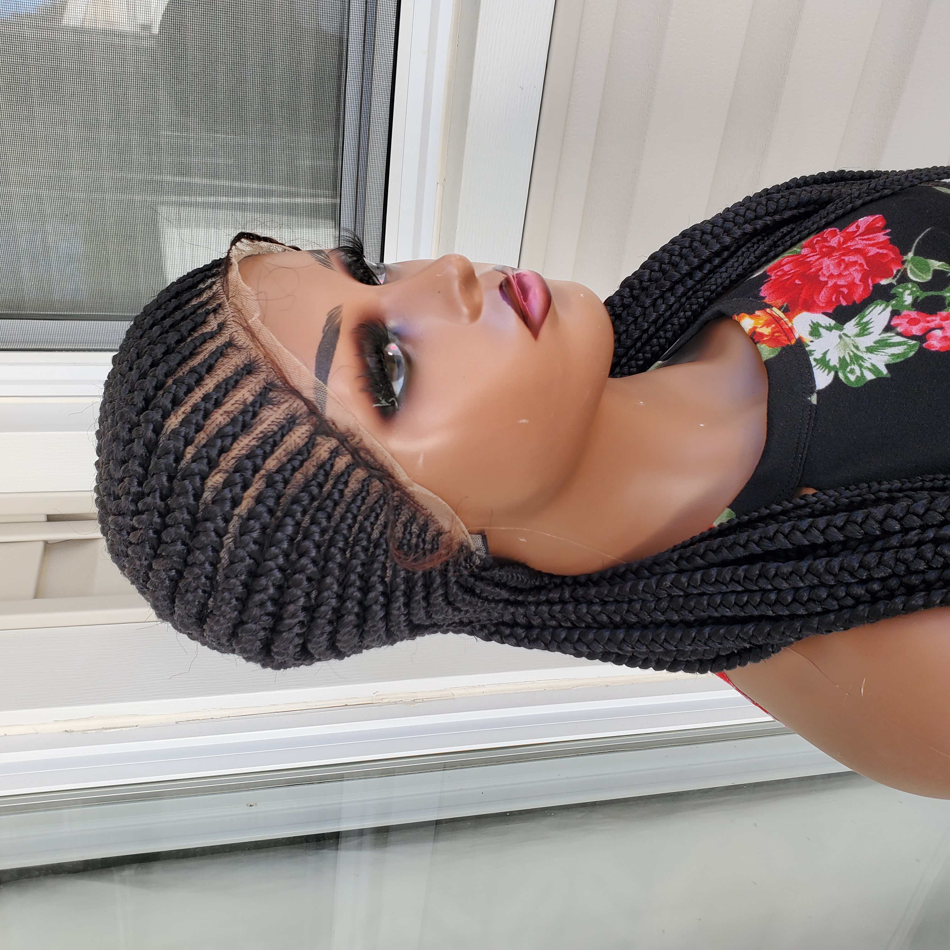 Medium Sized Cornrow Lace Front Wig 