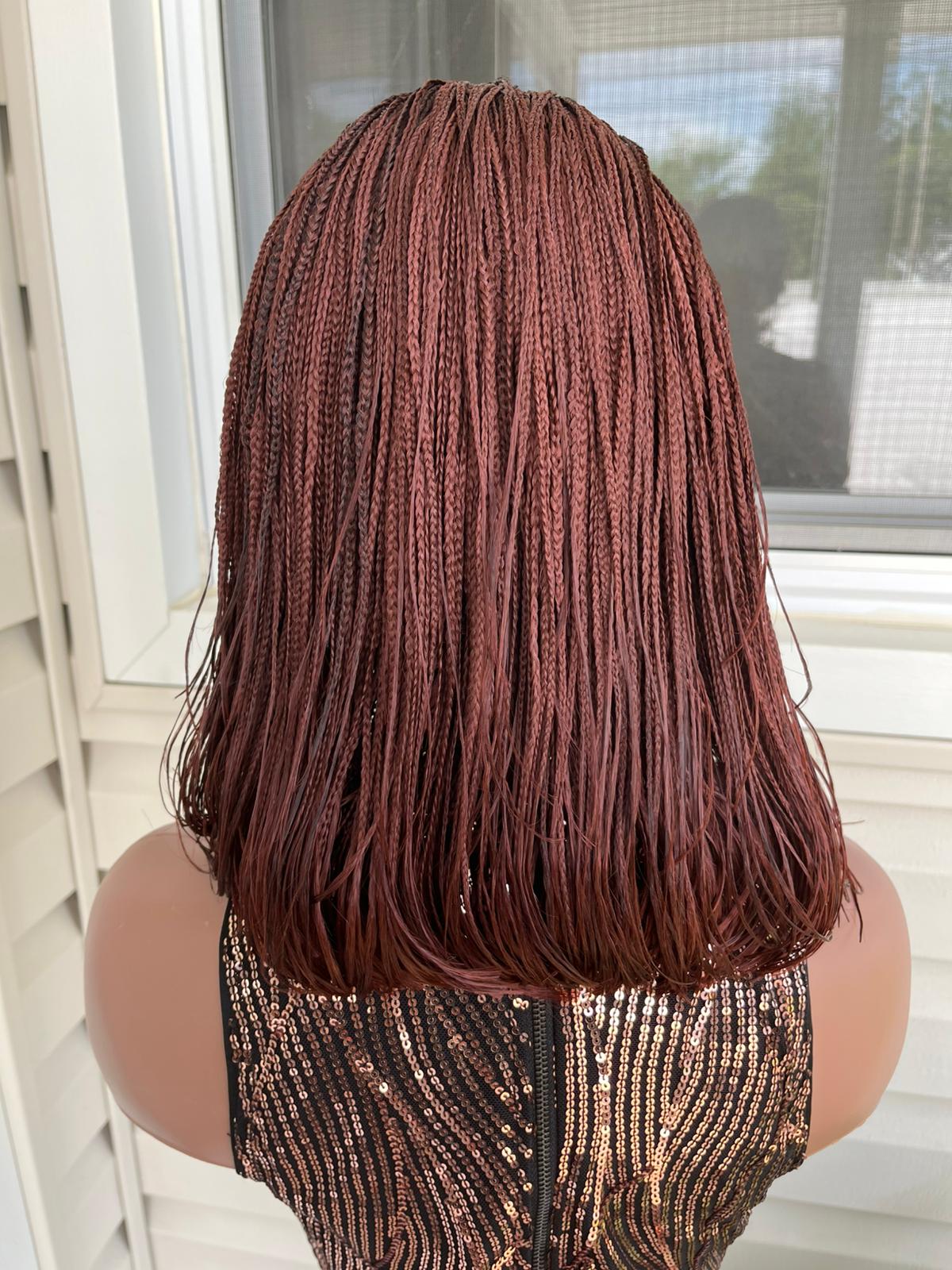 Middle Part Micro Braids Lace Wig Bob Lightweight Wear and Go Style