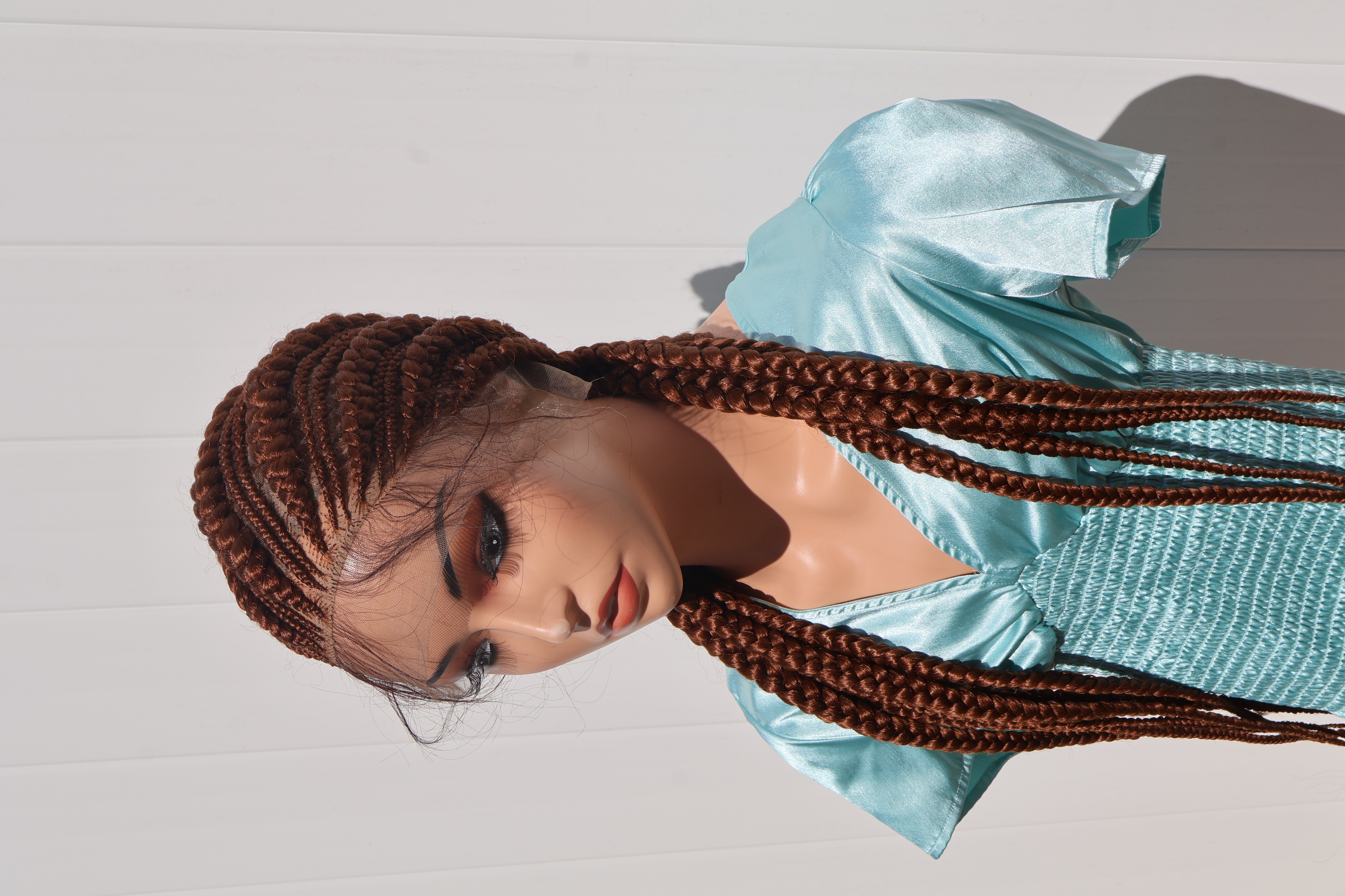 Alternating Jumbo Cornrow Braids 360 Lace Glueless Fit 