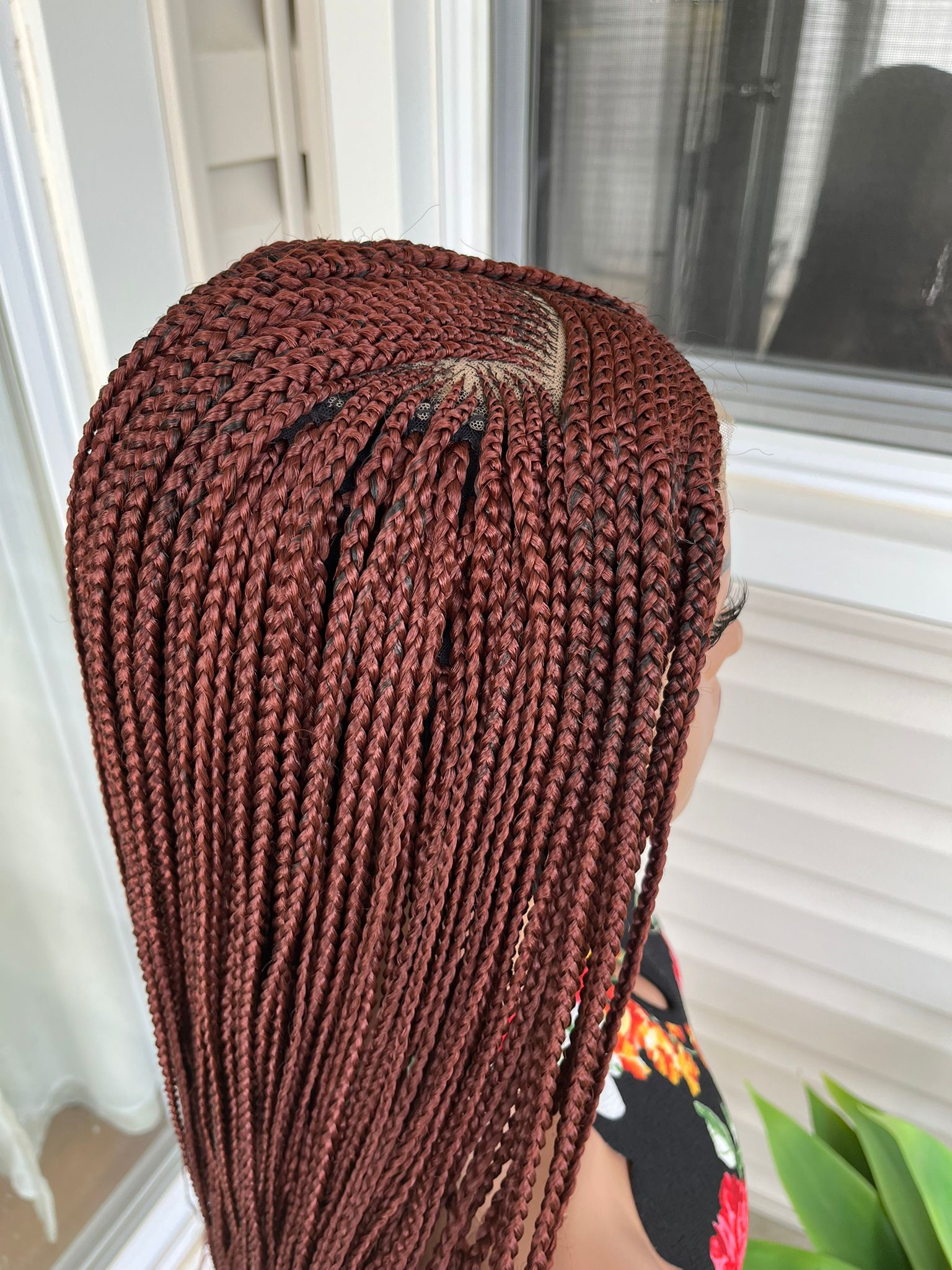 Middle Part Cornrow Braids 5x5 Lace Front Glueless Lace Wig