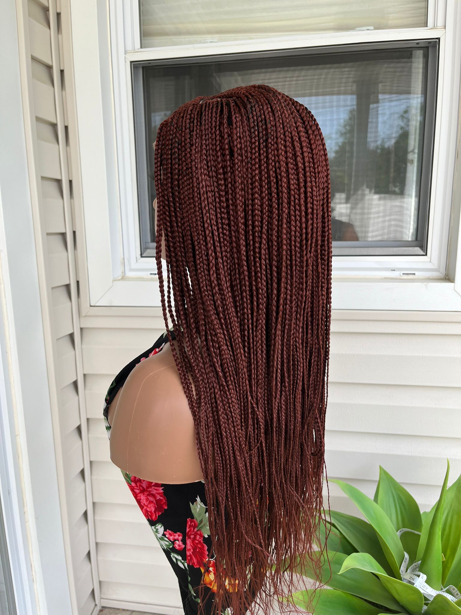 Middle Part Cornrow Braids 5x5 Lace Front Glueless Lace Wig