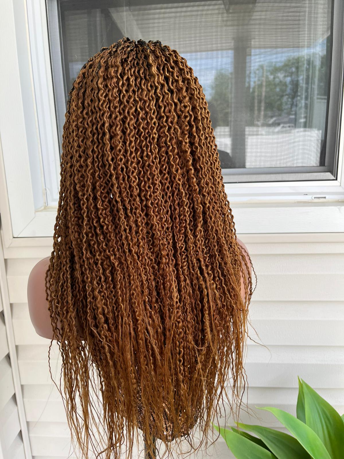 Pick and Drop Watermelon Braids 5x5 Lace Front Wig 28" Handmade Premium Comfortable Fit