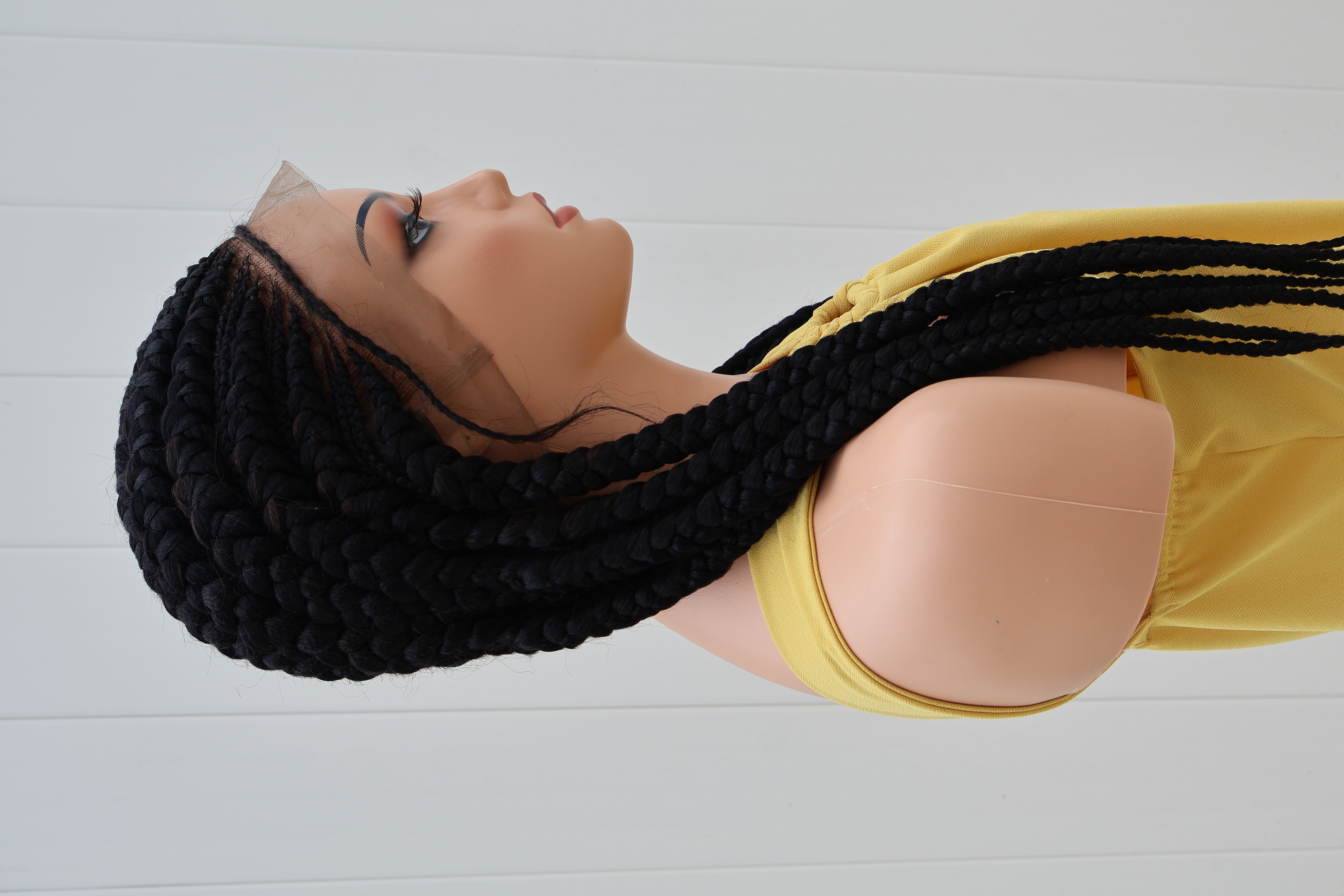 Jumbo Alternating Cornrow Lace Wig Salon Quality Lightweight Style Glueless Fit 