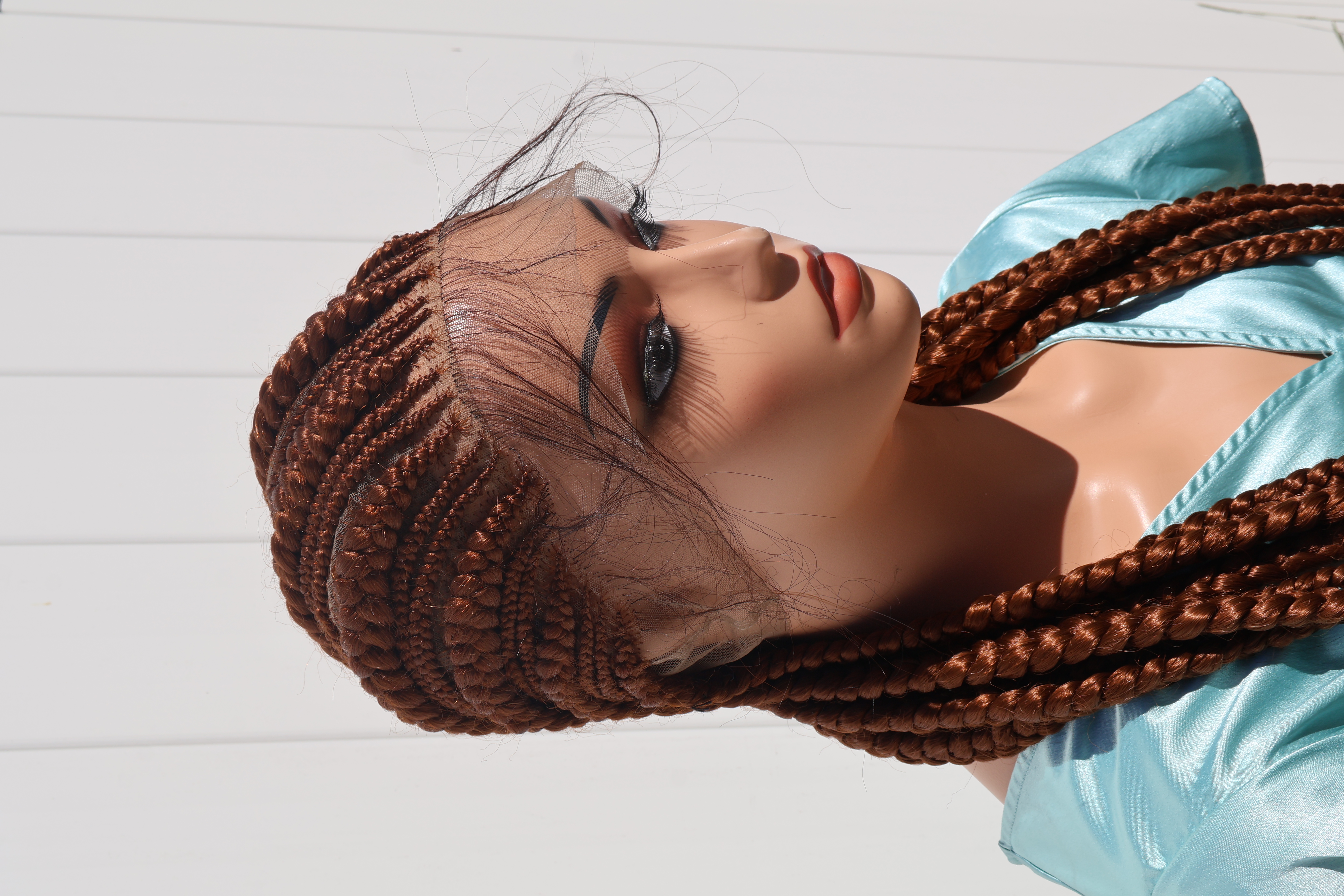 Alternating Jumbo Cornrow Braids 360 Lace Glueless Fit 