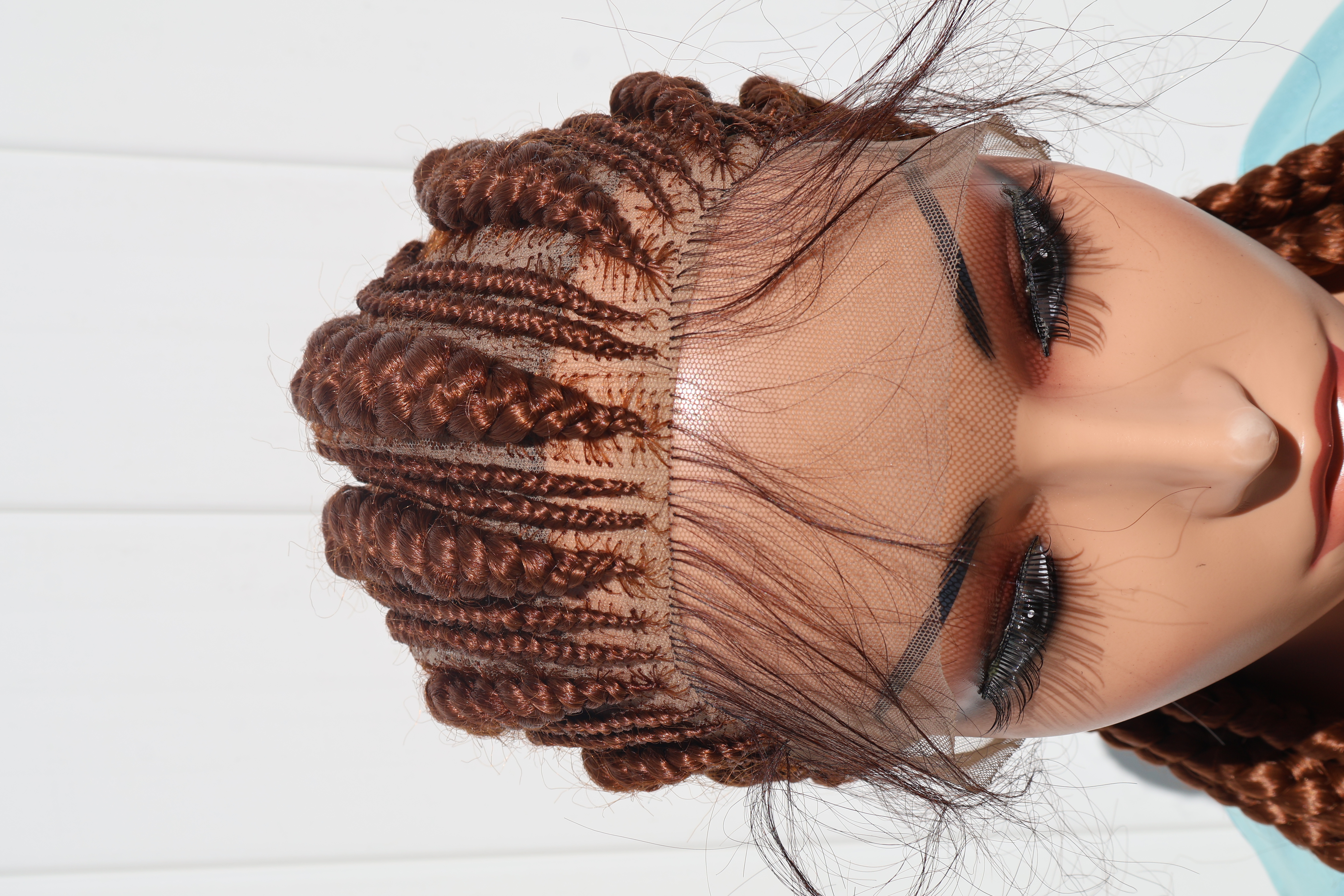 Alternating Jumbo Cornrow Braids 360 Lace Glueless Fit 