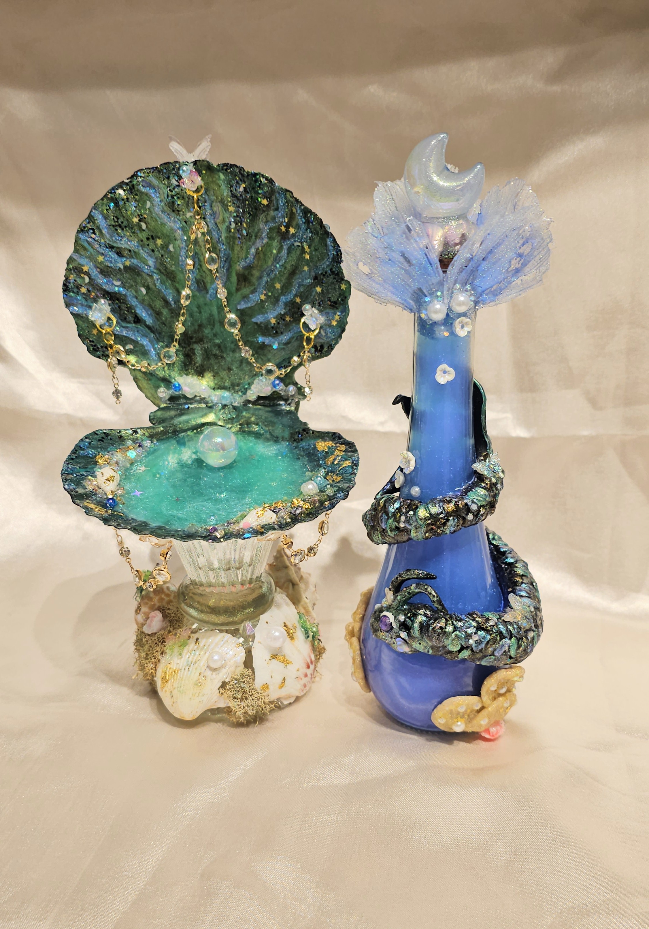 Glamour Magick Transformation Altar Piece | Jewelry Dish & Ethereal Potion Set