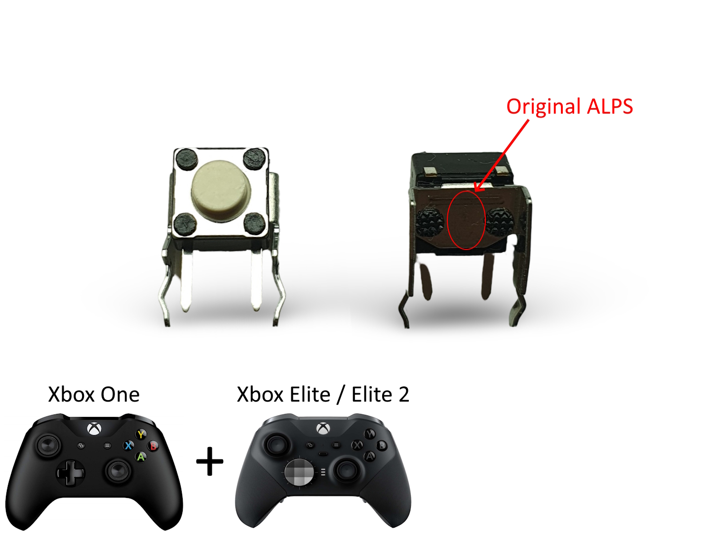 Original Xbox 360 / One / X / Elite 2 Controller LB & RB Taster Schalter Schultertasten 1 Paar (2 Stück)