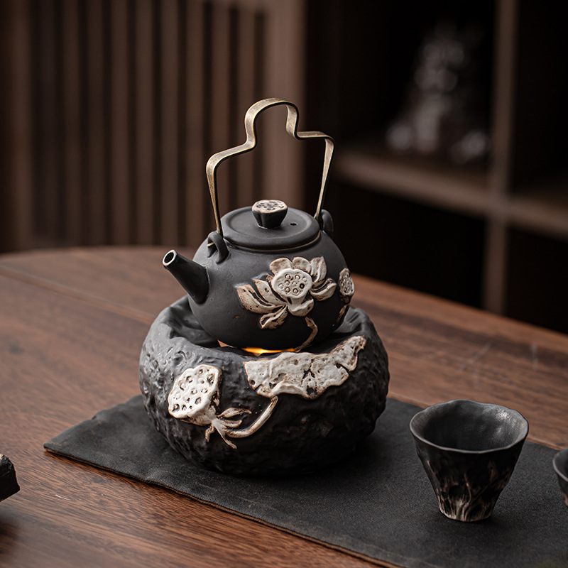 Artisanal Black Teapot Set