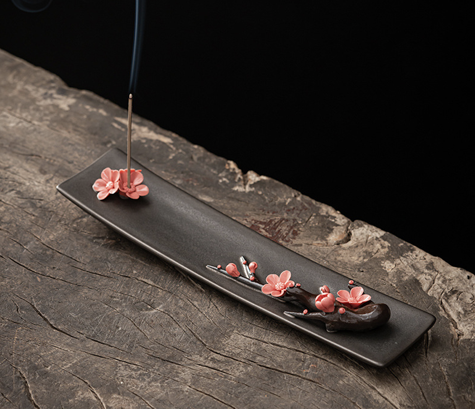 Ceramic Floral Incense Holder