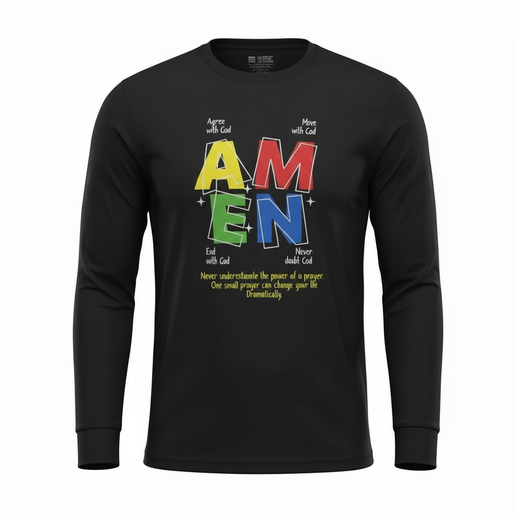 Amen Graphic Long Sleeve T-Shirt