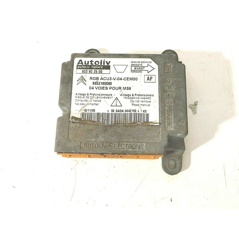 PEUGEOT PARTNER CITROEN 603602500 9653190880 Airbag Reset/Repair