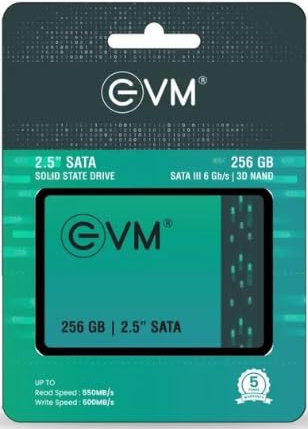 EVM 256GB 2.5-Inch SATA Internal SSD - 550MB/s Read & 500MB/s Write - 5-Year Warranty (EVM25/256GB)